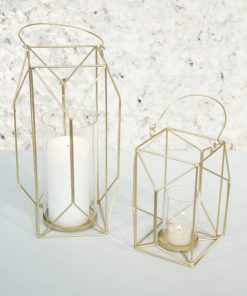 Geometric Gold Lanterns