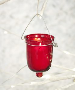 Hanging Red Votive Holder