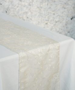 Light Gold Swirl Organza