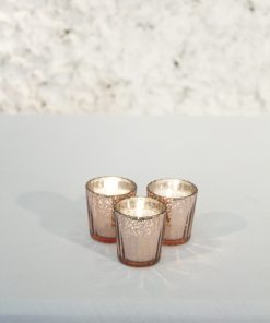 Rose Gold Mercury Glass Votive Holder