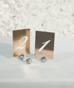 Round Silver Place Holders