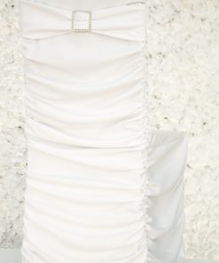 Square Broach on White Band