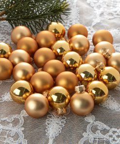 Dozen Assorted Gold Ornaments