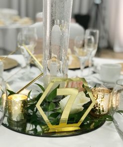Gold Geometric Table Numbers