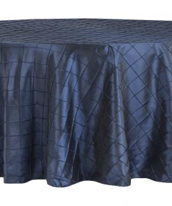 Pintuck Navy Overlay