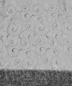 Swirl Organza Silver Overlay