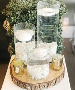 Trio Vase with Silks or Rocks and Floating Candles